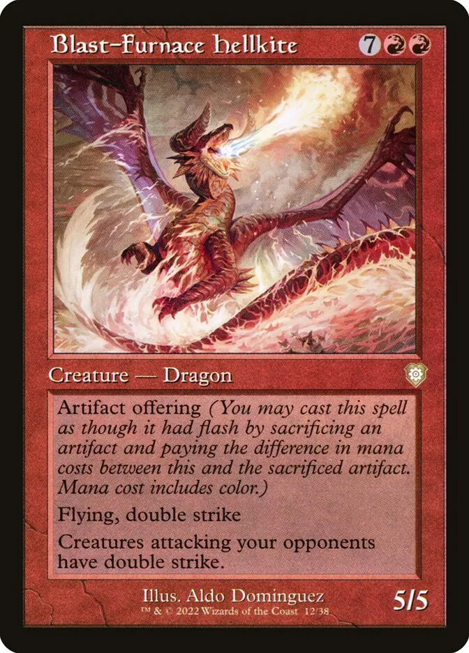 2022 The Brothers' War Commander Blast-Furnace Hellkite rare #12 rare card image