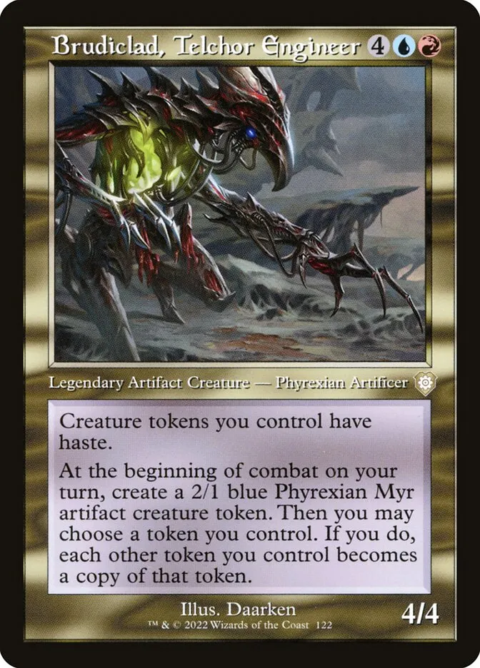 2022 The Brothers' War Commander Brudiclad, Telchor Engineer #122 rare card image