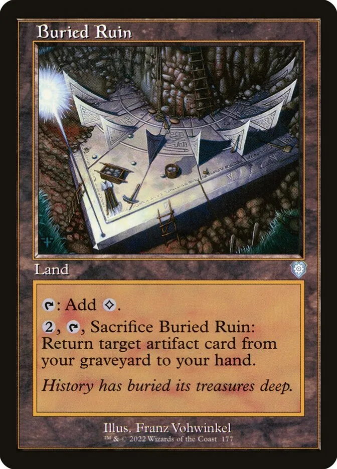 2022 The Brothers' War Commander Buried Ruin #177 uncommon card image
