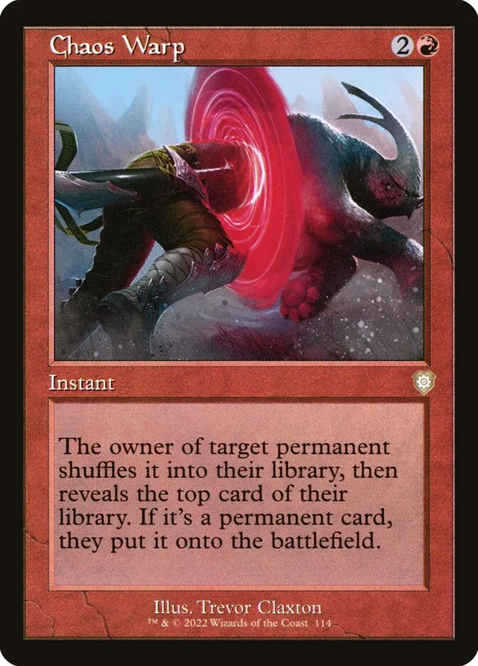 2022 The Brothers' War Commander Chaos Warp #114 rare card image