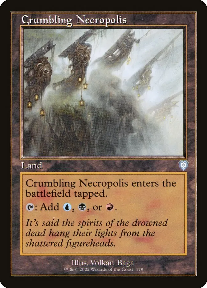 2022 The Brothers' War Commander Crumbling Necropolis #179 uncommon card image