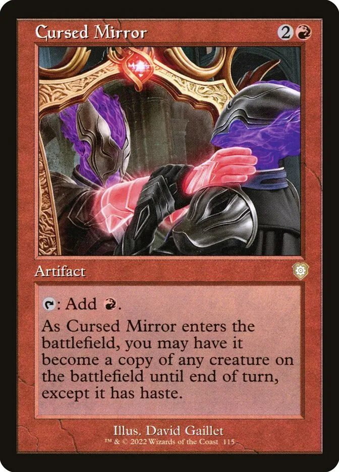 2022 The Brothers' War Commander Cursed Mirror #115 rare card image