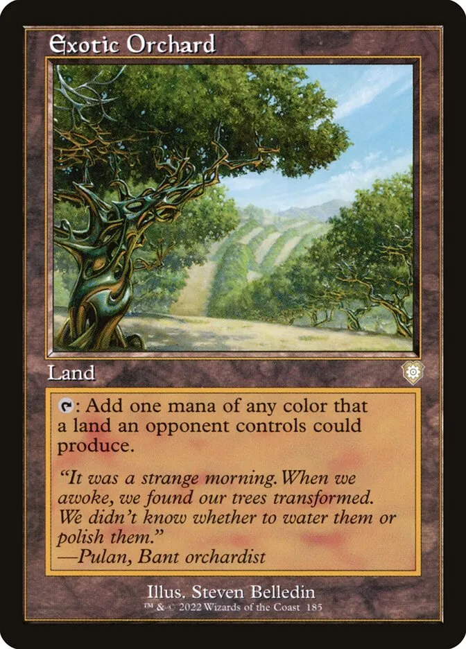 2022 The Brothers' War Commander Exotic Orchard #185 rare card image