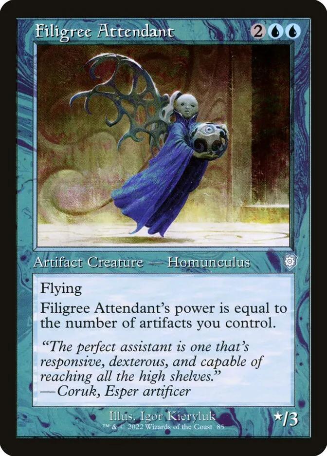 2022 The Brothers' War Commander Filigree Attendant #85 uncommon card image