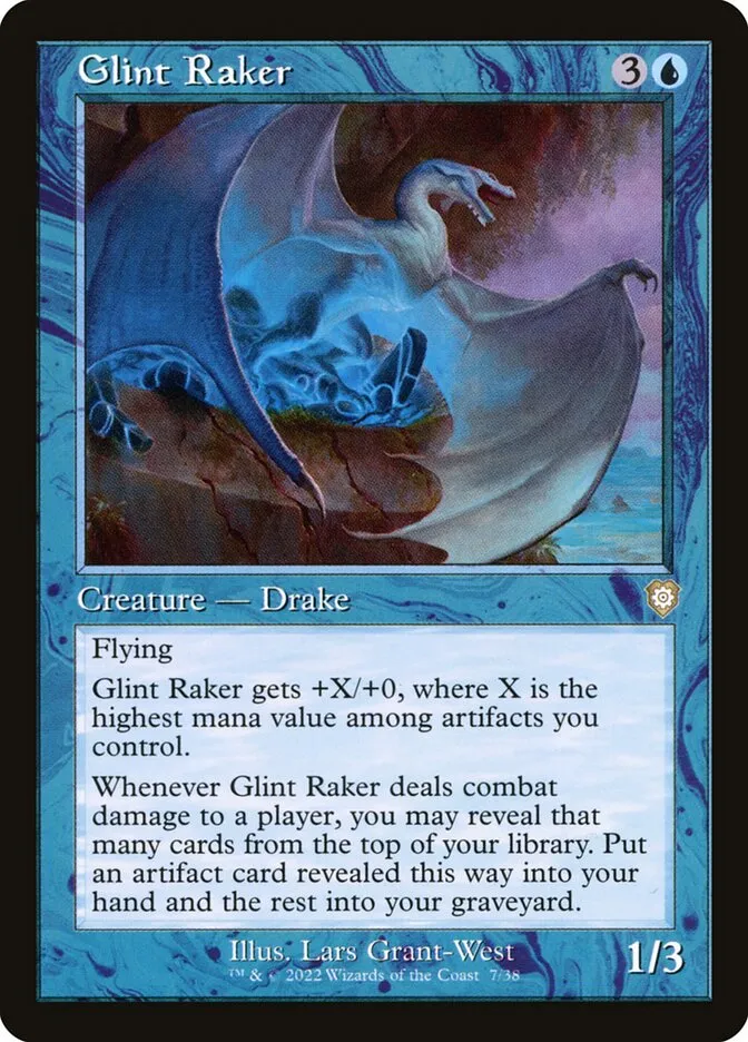 2022 The Brothers' War Commander Glint Raker rare #7 rare card image