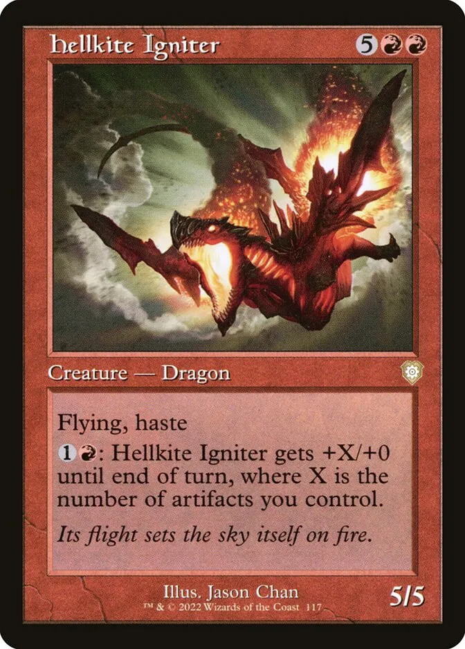 2022 The Brothers' War Commander Hellkite Igniter #117 rare card image