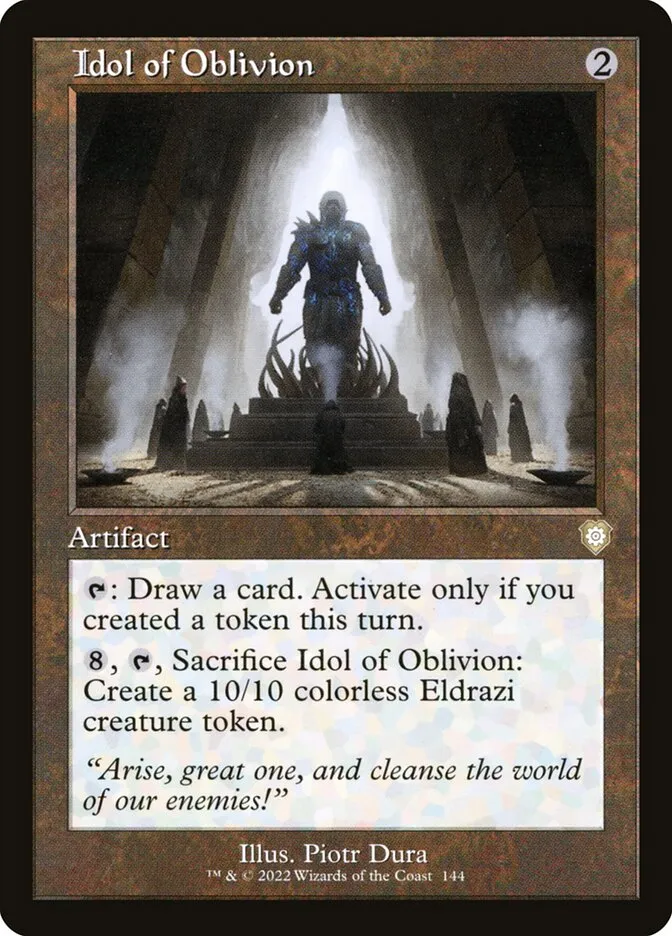 2022 The Brothers' War Commander Idol of Oblivion #144 rare card image