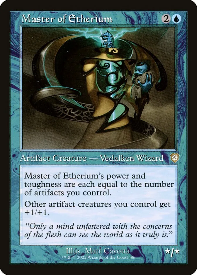 2022 The Brothers' War Commander Master of Etherium #86 rare card image