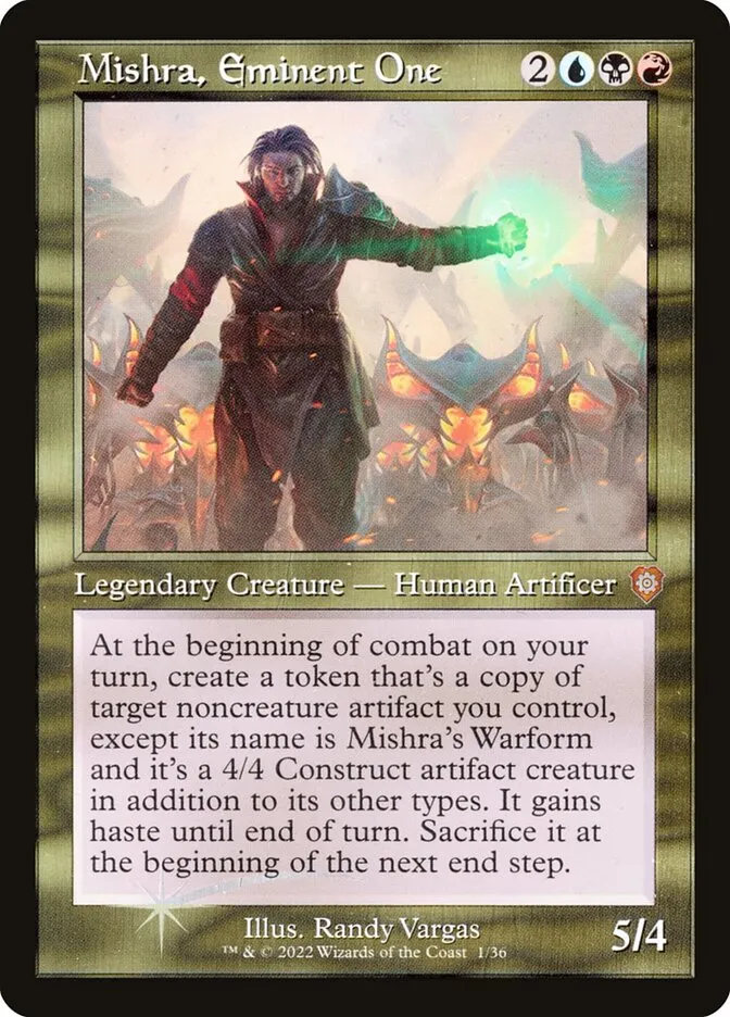 2022 The Brothers' War Commander Mishra, Eminent One mythic #1 mythic card image
