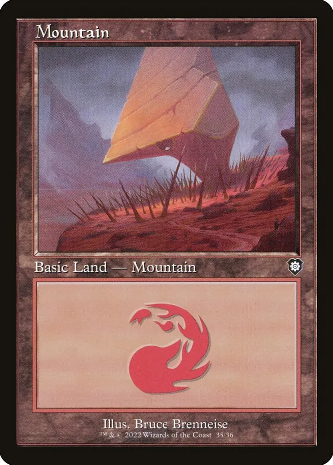 2022 The Brothers' War Commander Mountain common #35 common card image