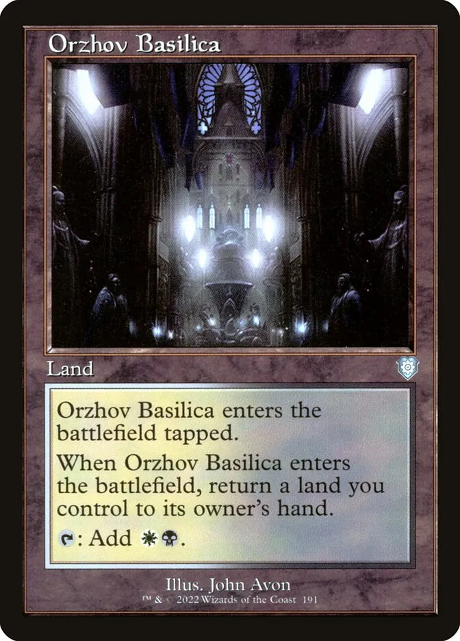 2022 The Brothers' War Commander Orzhov Basilica #191 uncommon card image