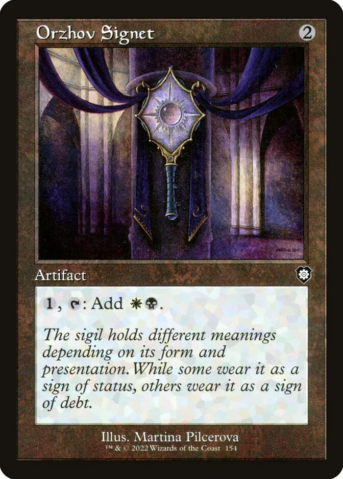 2022 The Brothers' War Commander Orzhov Signet #154 common card image