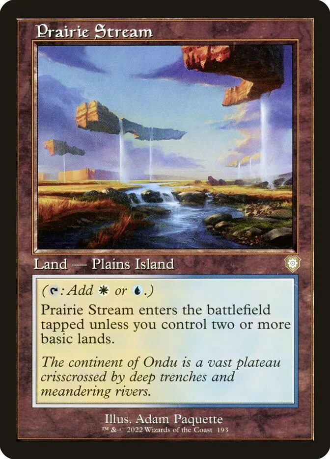 2022 The Brothers' War Commander Prairie Stream #193 rare card image