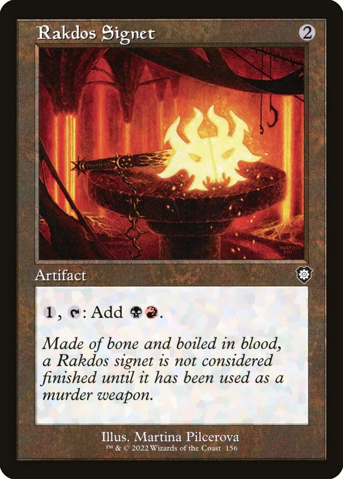 2022 The Brothers' War Commander Rakdos Signet #156 common card image