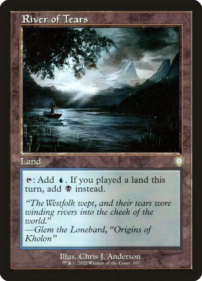 2022 The Brothers' War Commander River of Tears #197 rare card image