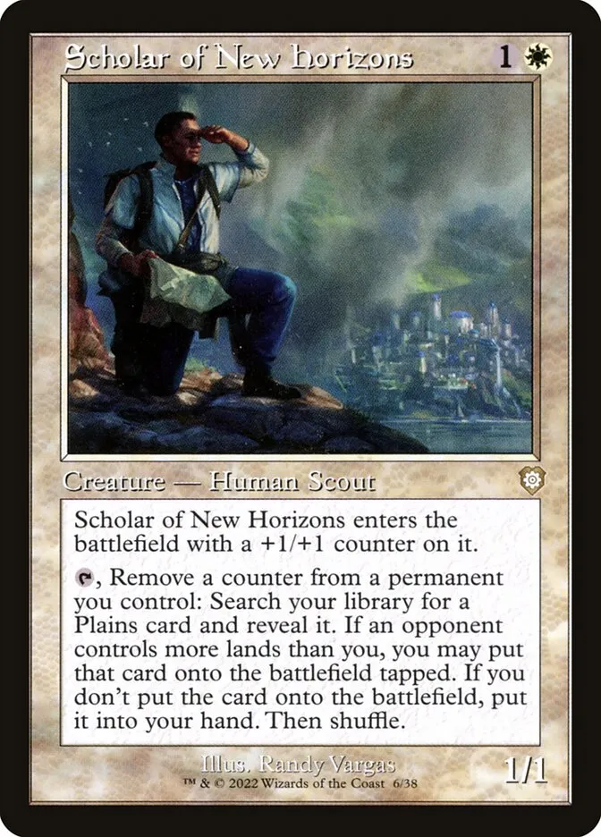 2022 The Brothers' War Commander Scholar of New Horizons rare #6 rare card image