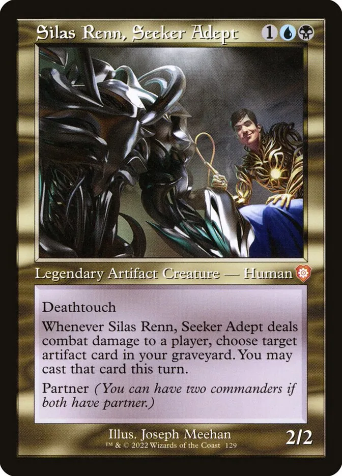 2022 The Brothers' War Commander Silas Renn, Seeker Adept #129 mythic card image