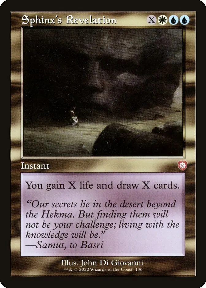 2022 The Brothers' War Commander Sphinx's Revelation #130 mythic card image