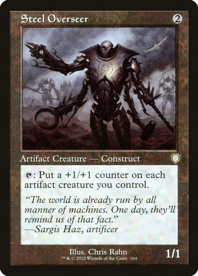 2022 The Brothers' War Commander Steel Overseer #164 rare card image