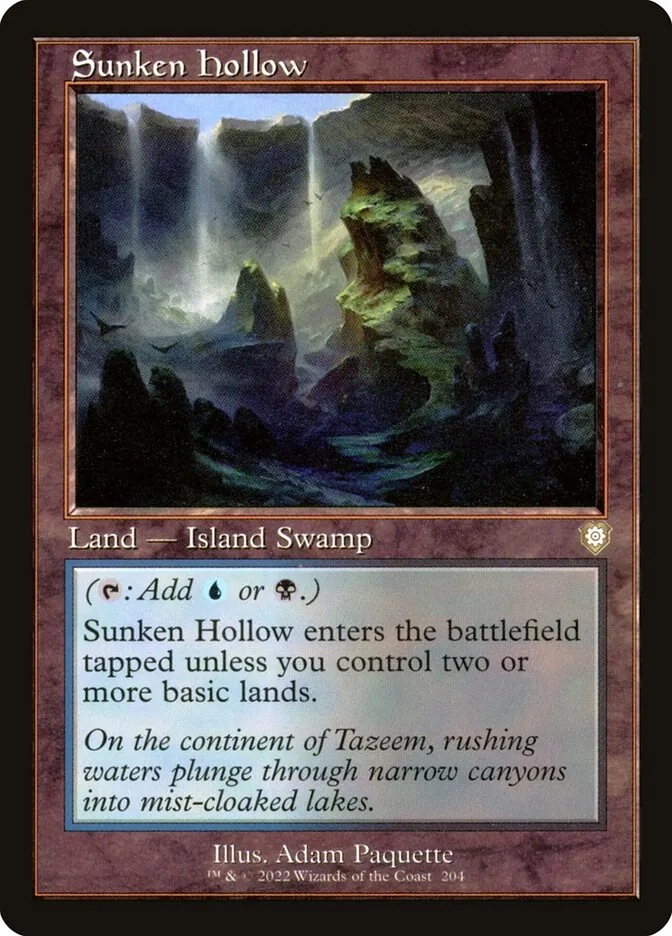 2022 The Brothers' War Commander Sunken Hollow #204 rare card image