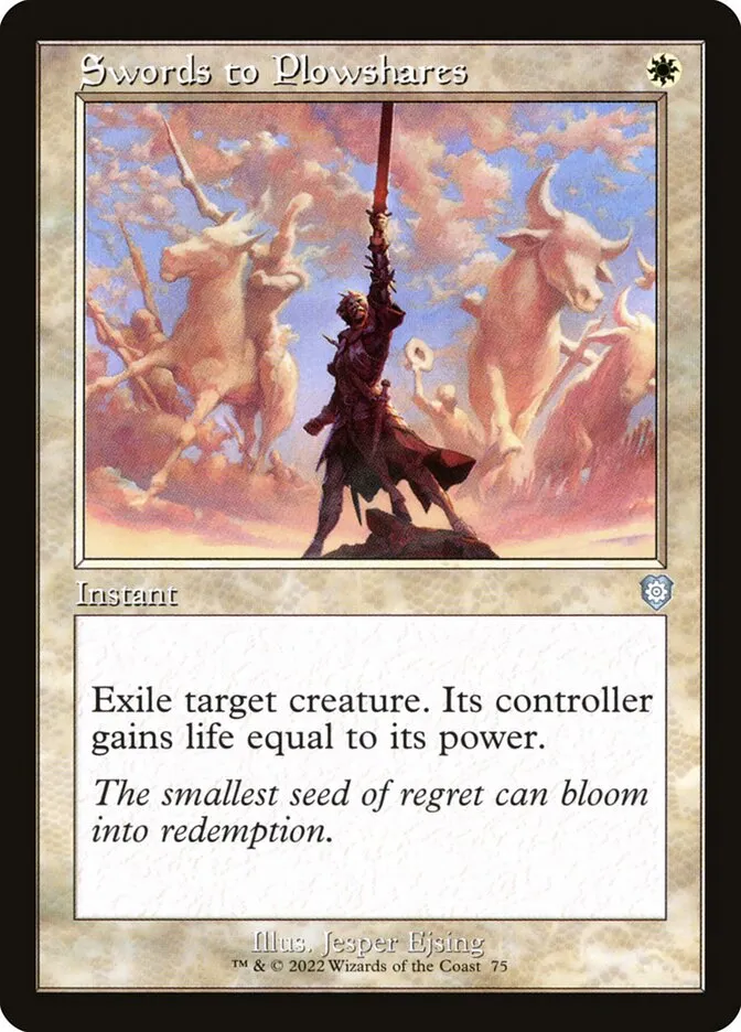 2022 The Brothers' War Commander Swords to Plowshares uncommon #75 uncommon card image