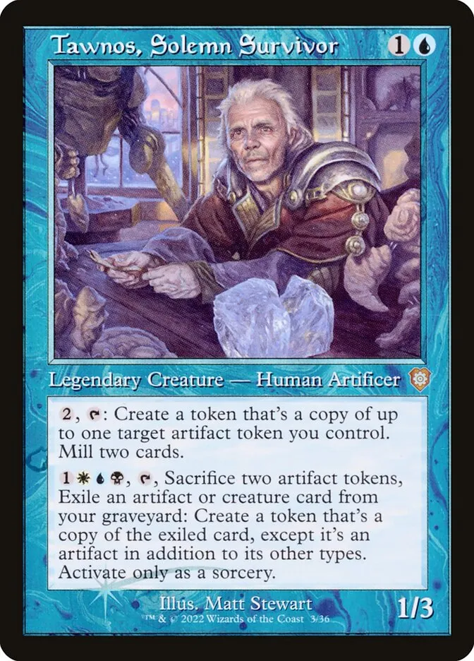 2022 The Brothers' War Commander Tawnos, Solemn Survivor mythic #3 mythic card image