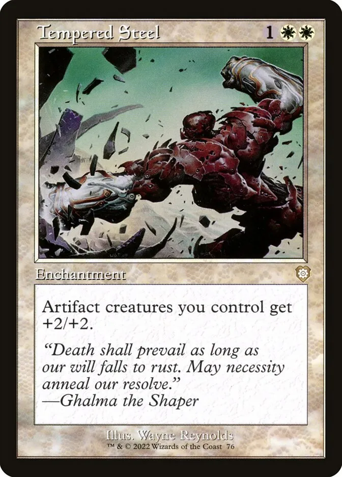 2022 The Brothers' War Commander Tempered Steel rare #76 rare card image