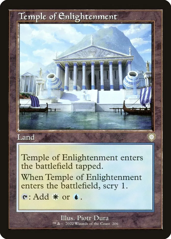 2022 The Brothers' War Commander Temple of Enlightenment #206 rare card image