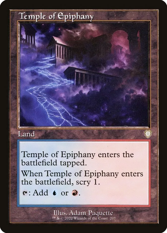 2022 The Brothers' War Commander Temple of Epiphany #207 rare card image