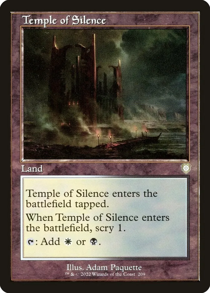 2022 The Brothers' War Commander Temple of Silence #209 rare card image