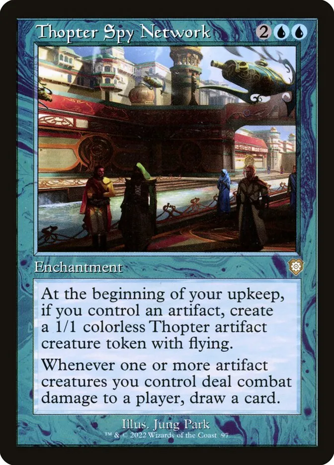 2022 The Brothers' War Commander Thopter Spy Network #97 rare card image