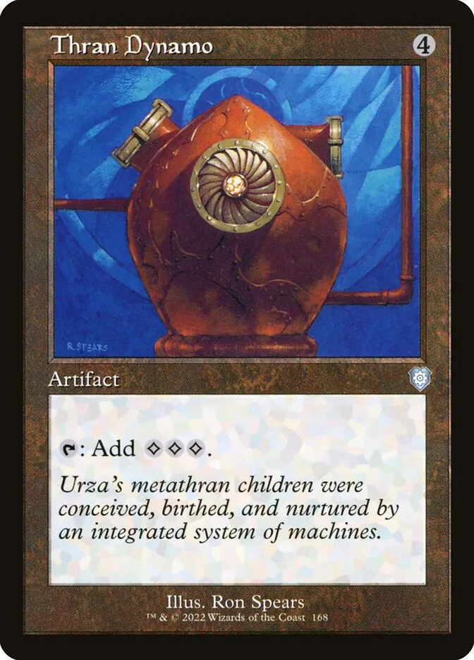 2022 The Brothers' War Commander Thran Dynamo #168 uncommon card image