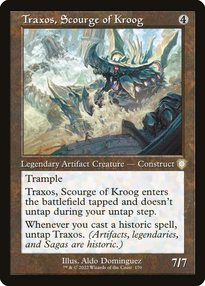 2022 The Brothers' War Commander Traxos, Scourge of Kroog #170 rare card image