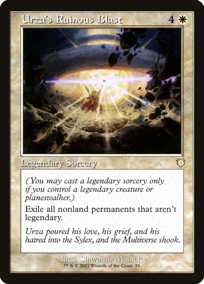 2022 The Brothers' War Commander Urza's Ruinous Blast rare #79 rare card image