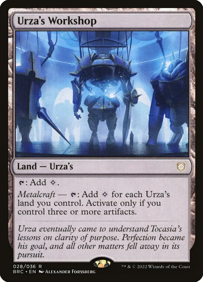2022 The Brothers' War Commander Urza's Workshop rare #28 rare card image