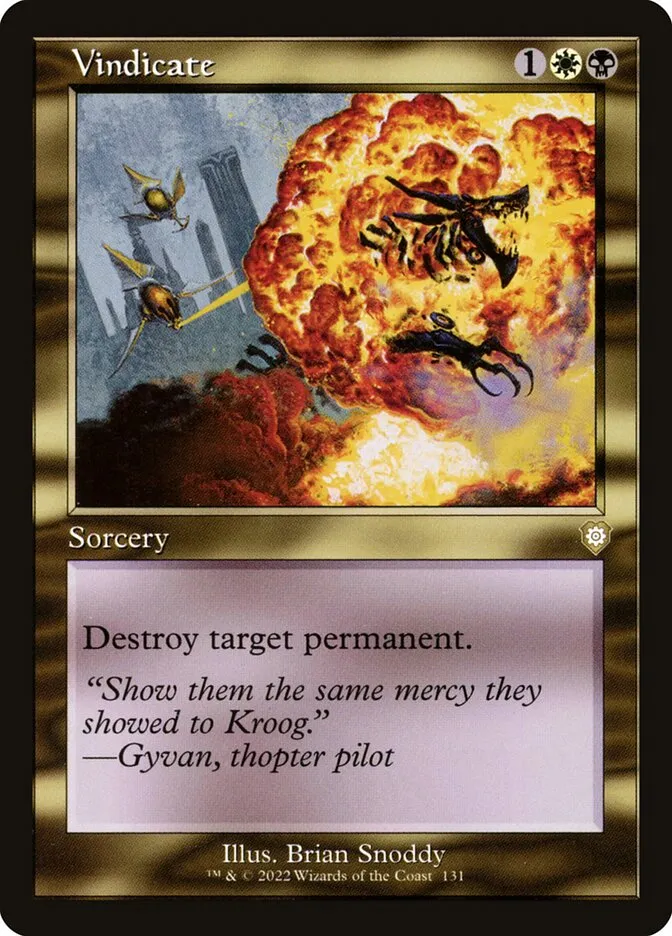 2022 The Brothers' War Commander Vindicate #131 rare card image