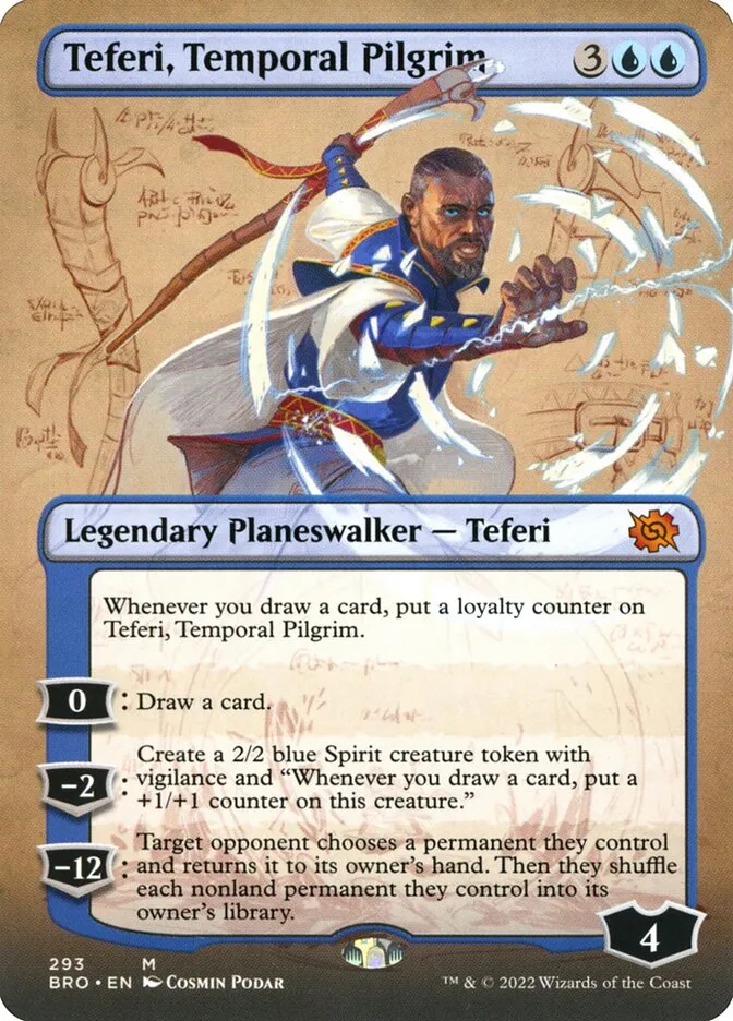 2022 The Brothers' War Teferi, Temporal Pilgrim #293 mythic card image