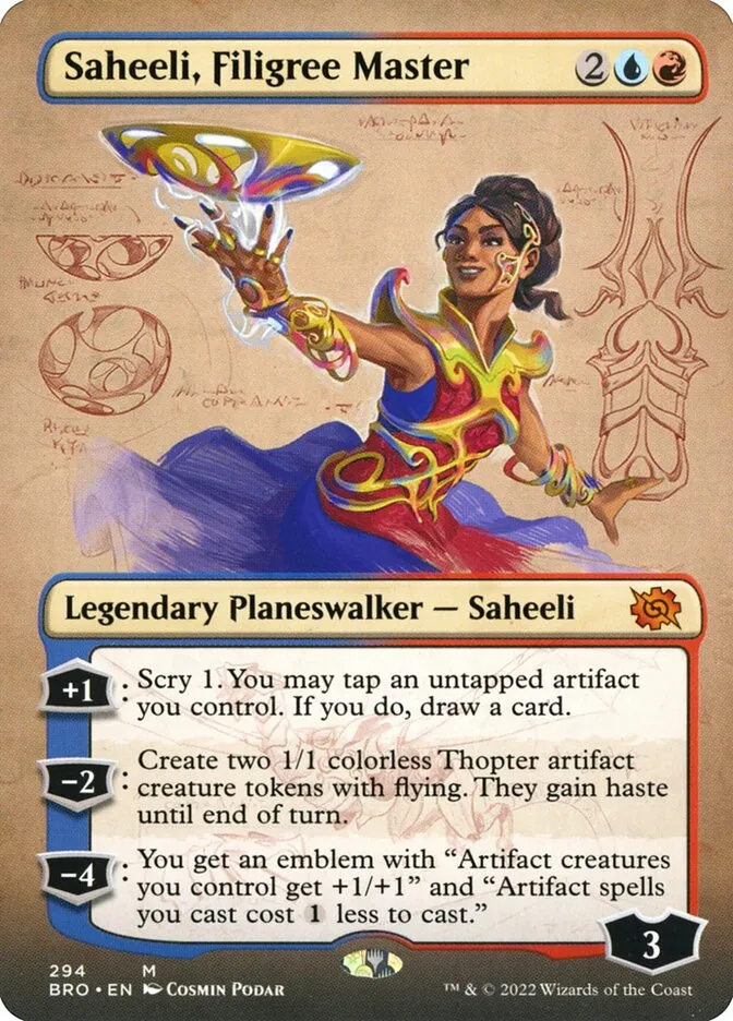 2022 The Brothers' War Saheeli, Filigree Master #294 mythic card image