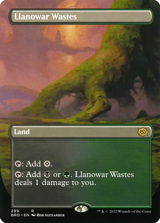 2022 The Brothers' War Llanowar Wastes #299 rare card image