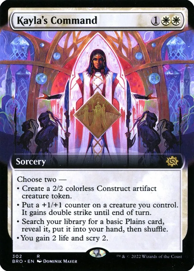 2022 The Brothers' War Kayla's Command #302 rare card image