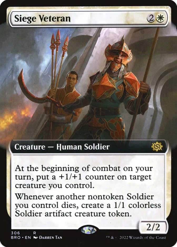 2022 The Brothers' War Siege Veteran #306 rare card image