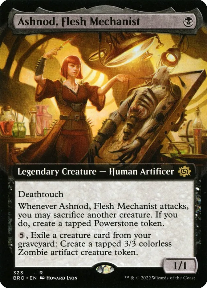 2022 The Brothers' War Ashnod, Flesh Mechanist #323 rare card image