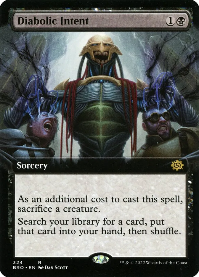 2022 The Brothers' War Diabolic Intent #324 rare card image