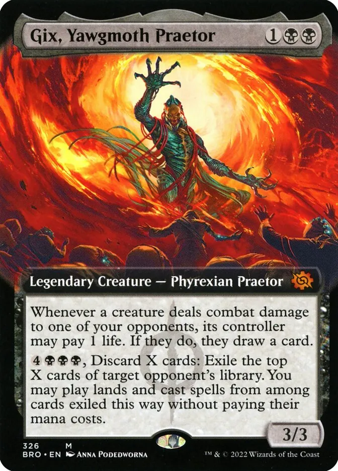 2022 The Brothers' War Gix, Yawgmoth Praetor #326 mythic card image