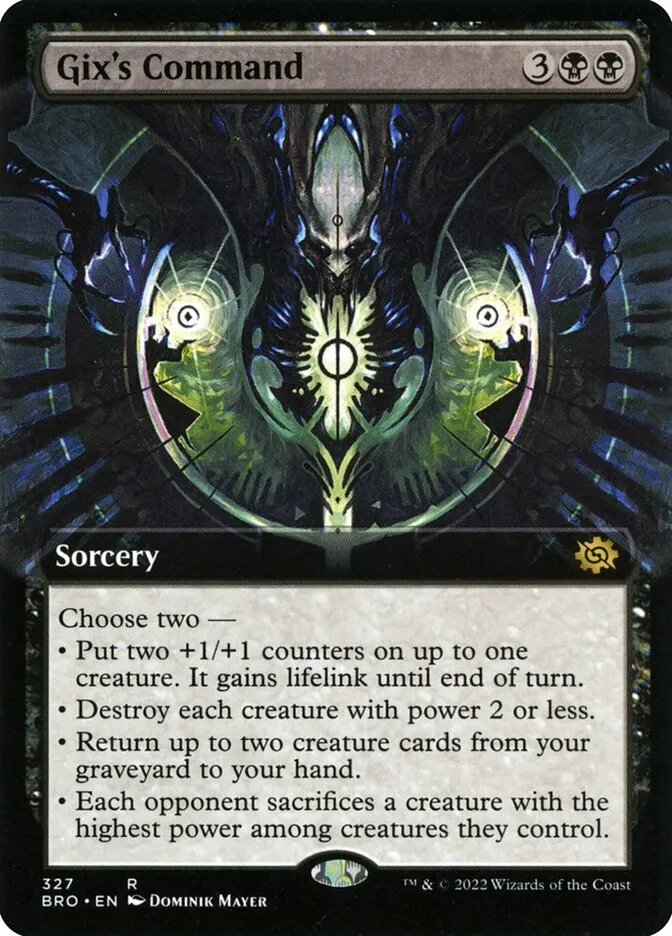 2022 The Brothers' War Gix's Command #327 rare card image