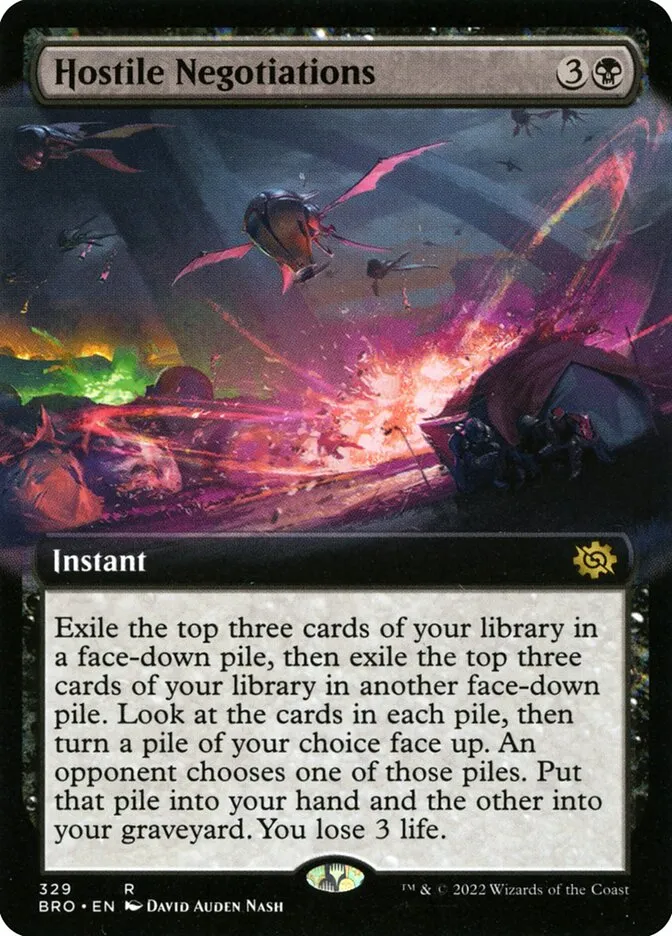 2022 The Brothers' War Hostile Negotiations #329 rare card image