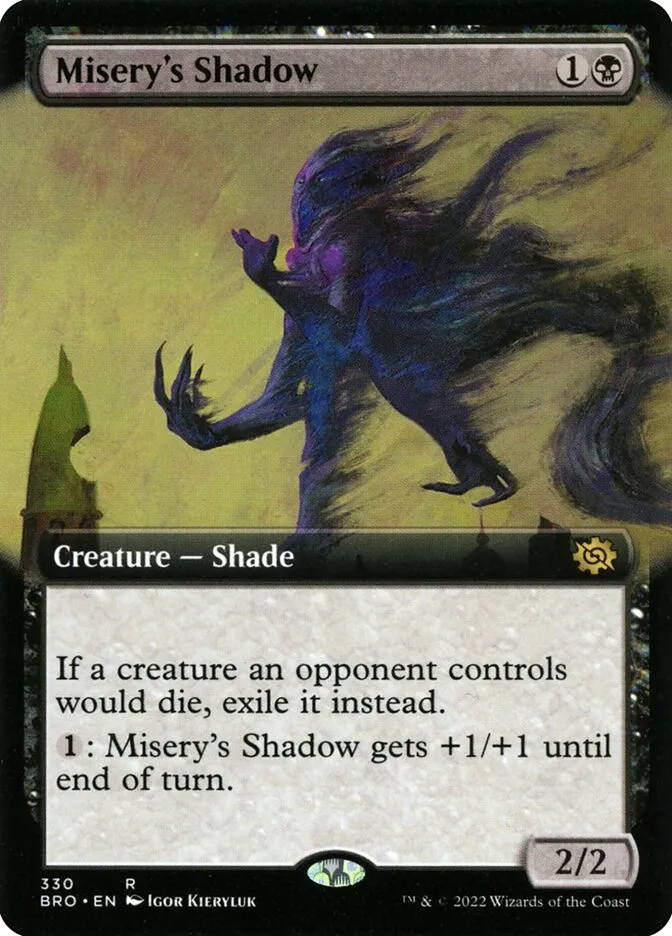 2022 The Brothers' War Misery's Shadow #330 rare card image