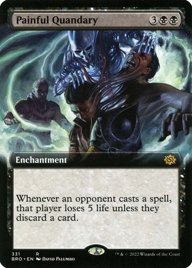 2022 The Brothers' War Painful Quandary #331 rare card image