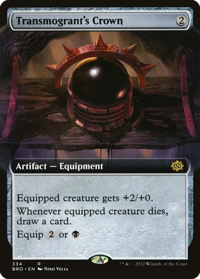 2022 The Brothers' War Transmogrant's Crown #334 rare card image
