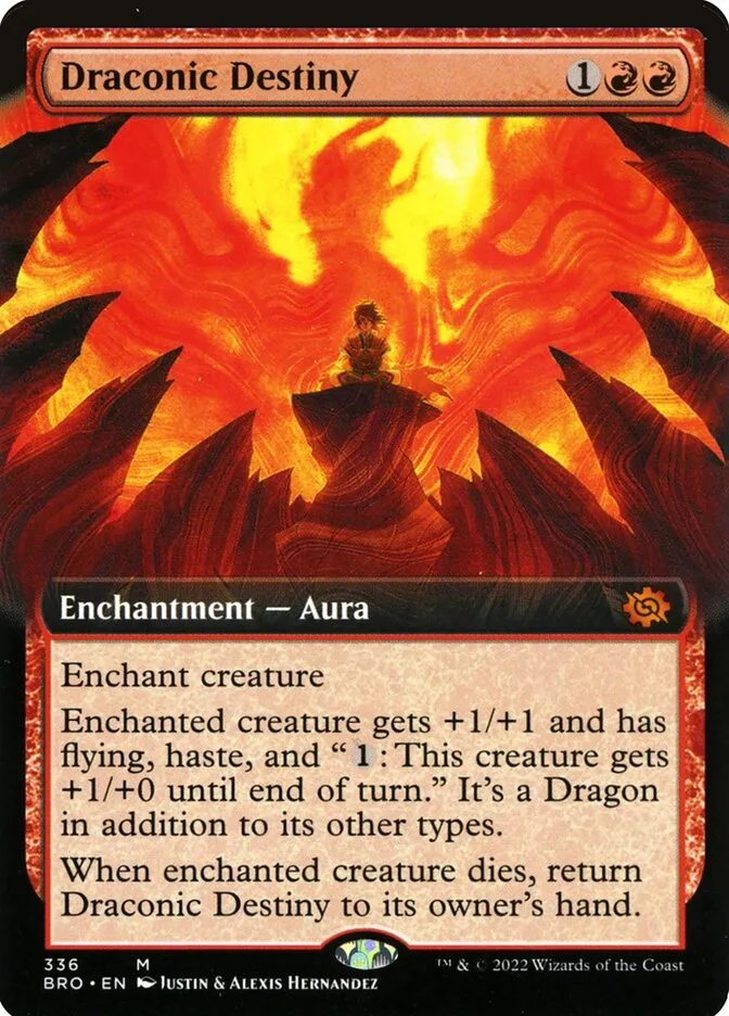 2022 The Brothers' War Draconic Destiny #336 mythic card image